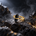 Black Obsidian Guardian Point Ring – Protection, Grounding & Strength