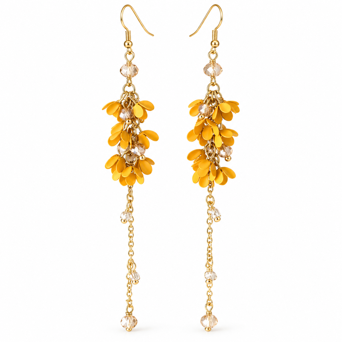 Golden Bloom Cascade Earrings