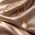 Organic Baroque Pearl Pendant Necklace