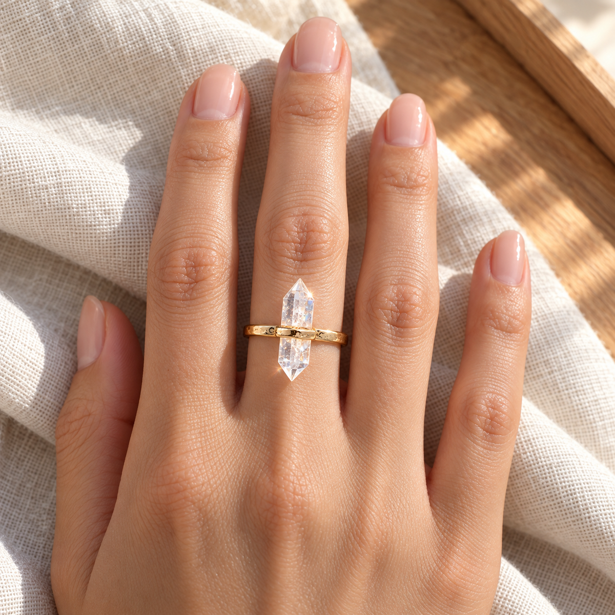Clear Quartz Clarity Point Ring – Focus, Intention & Pure Energy