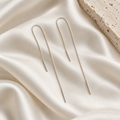 Minimal Silver Threader Drop Earrings