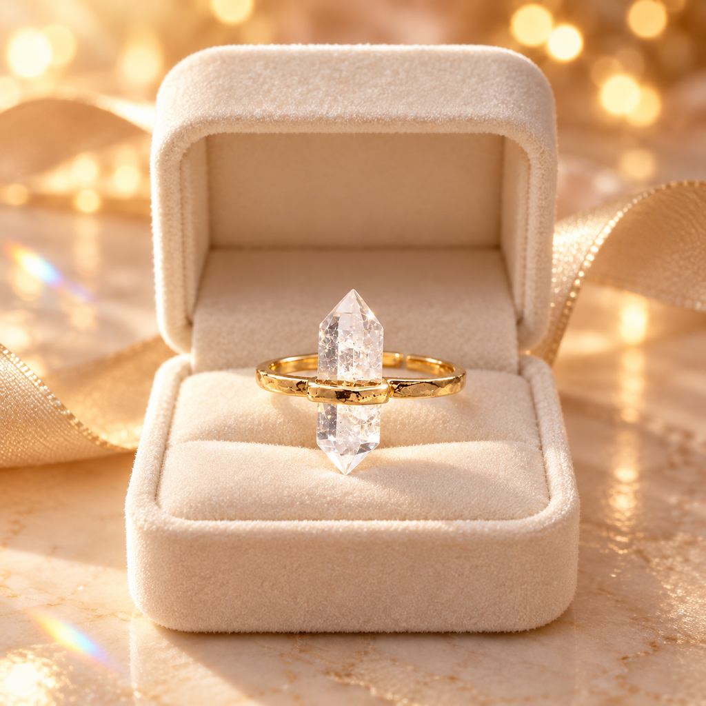 Clear Quartz Clarity Point Ring – Focus, Intention & Pure Energy