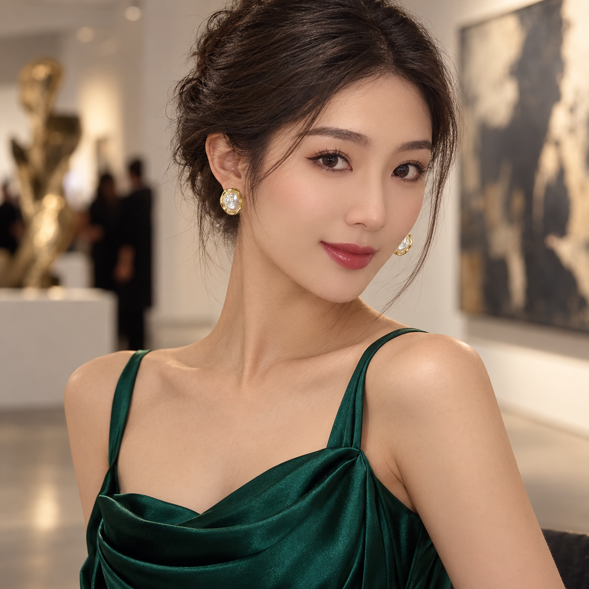 Organic Baroque Pearl Stud Earrings