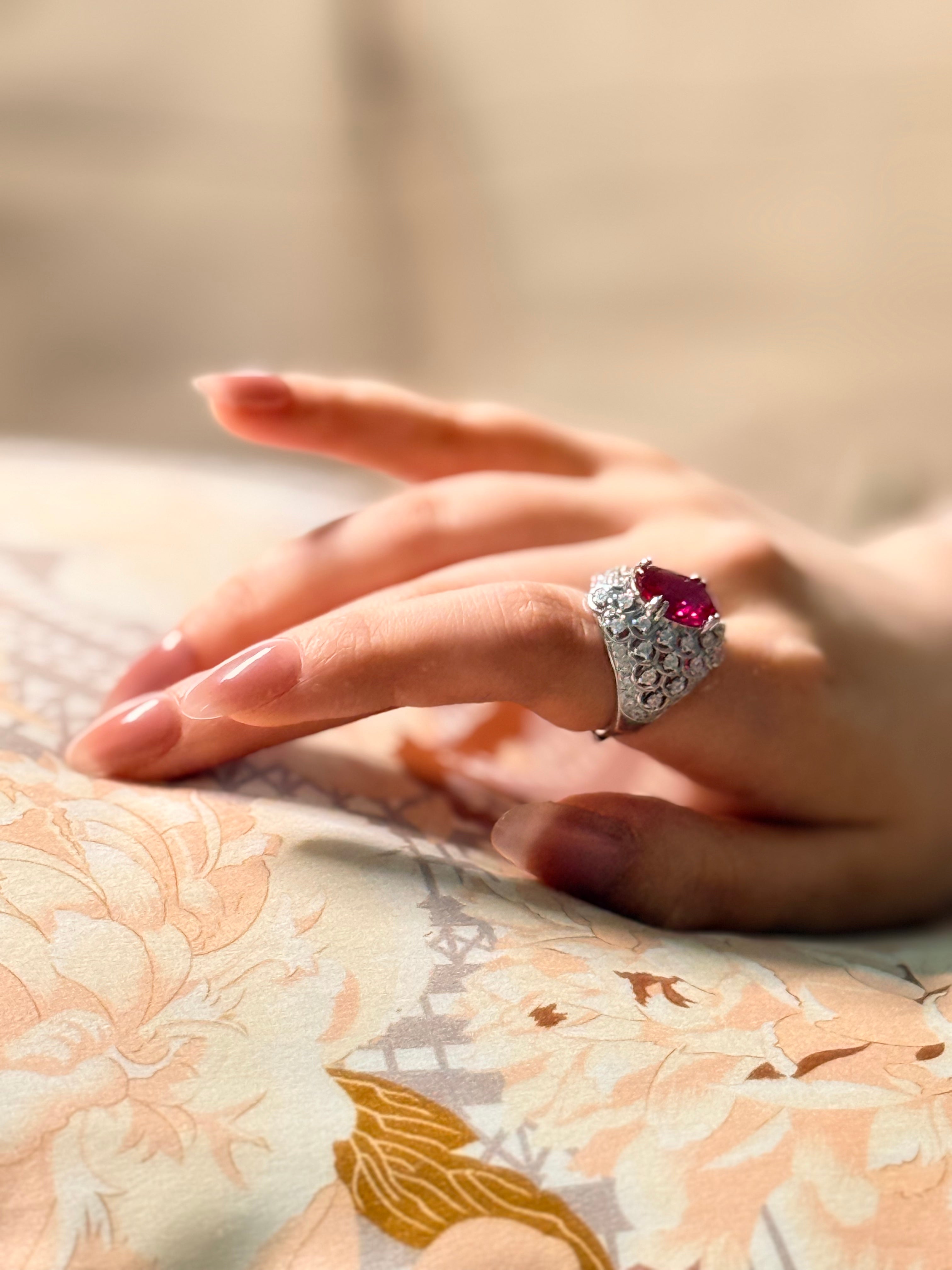 Ruby Bloom Statement Ring