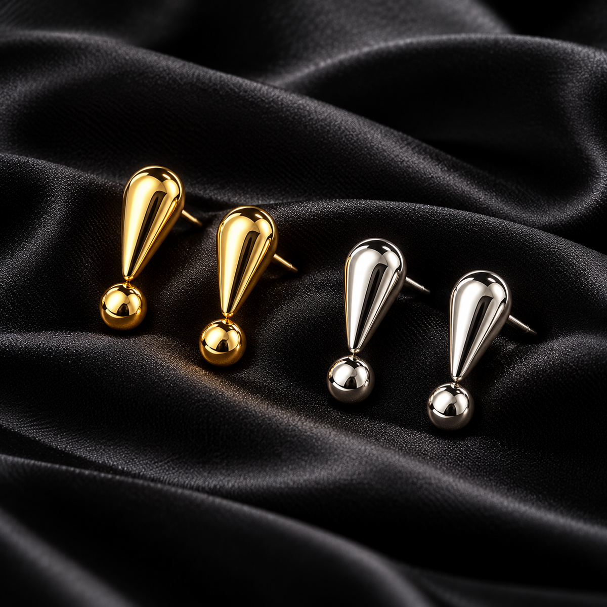 Bold Statement Exclamation Mark Stud Earrings