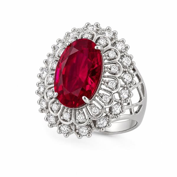 Ruby Bloom Statement Ring