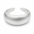Silver Frosted Wide Cuff Ring