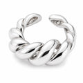 Silver Twist Cuff Ring